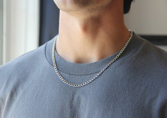4 mm Zilverkleurige Schakelketting – Tijdloos, strak en veelzijdig